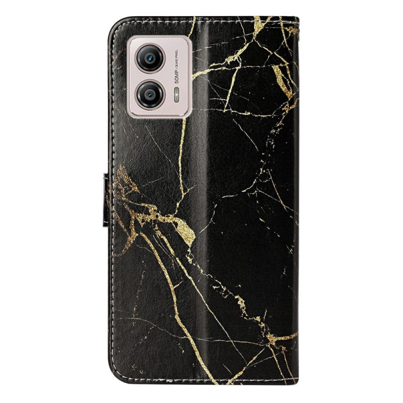 Flip Case Für Moto G73 5G Marmor