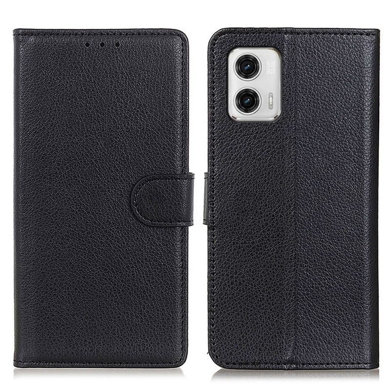 Flip Case Für Moto G73 5G Traditionelles Kunstleder