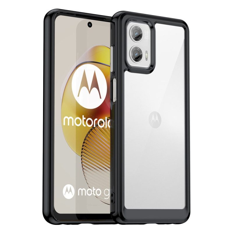 Handyhülle Für Moto G73 5G Transparenter Hybrid