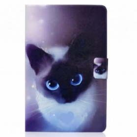 Lederhüllen Für Huawei MatePad New Blauäugige Katze