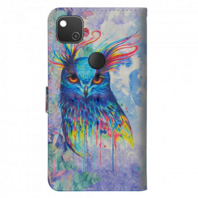 Flip Case Für Google Pixel 4A Aquarellvogel