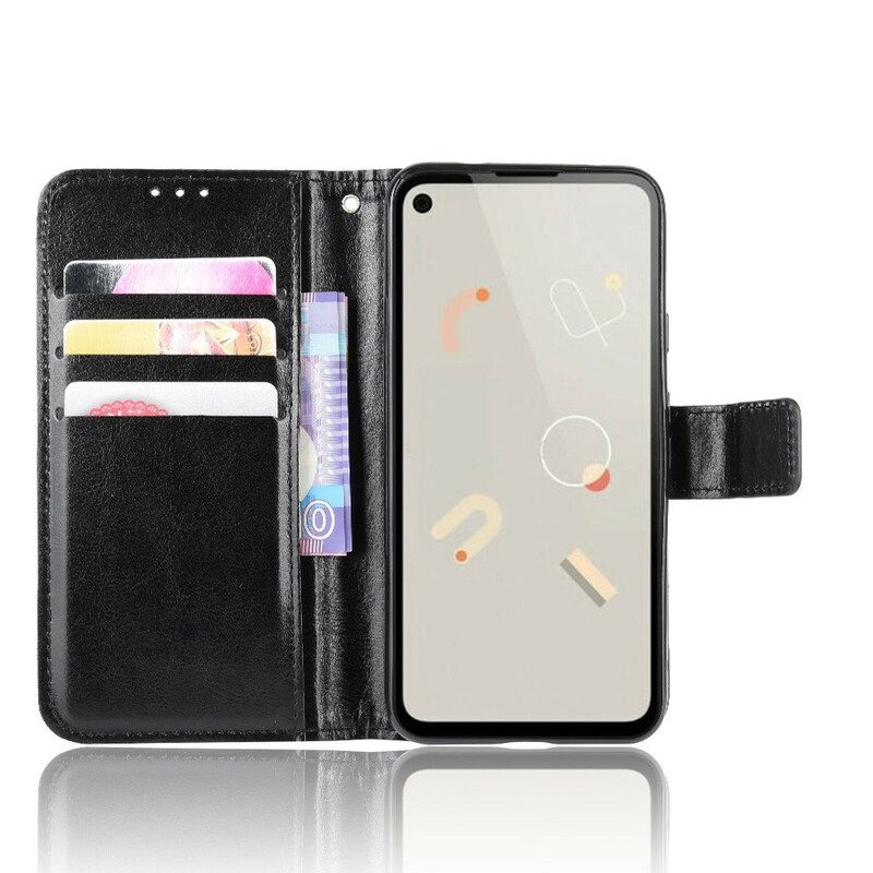 Flip Case Für Google Pixel 4A Auffälliges Kunstleder