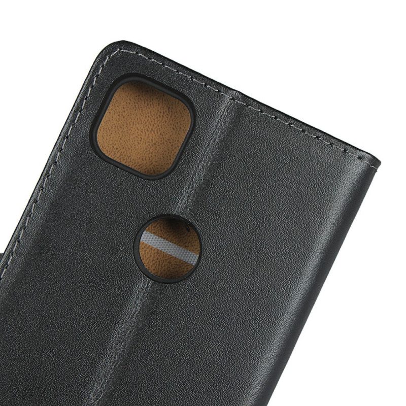 Flip Case Für Google Pixel 4A Echtes Leder