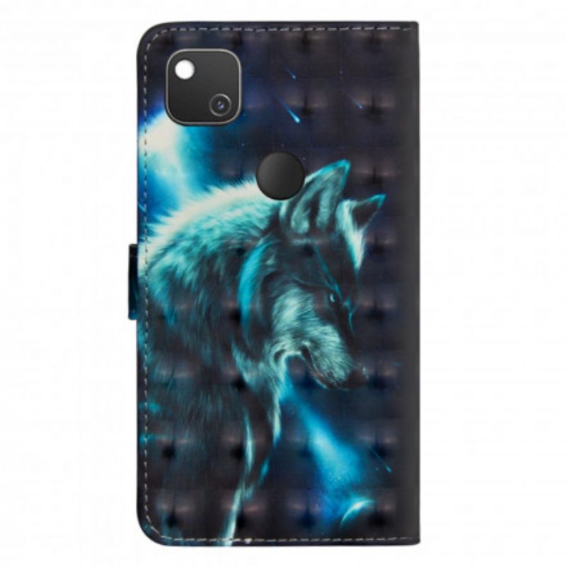 Flip Case Für Google Pixel 4A Majestätischer Wolf