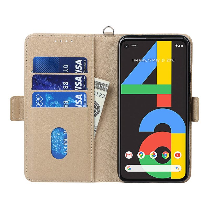 Flip Case Für Google Pixel 4A Mit Kordel Riemchenherz