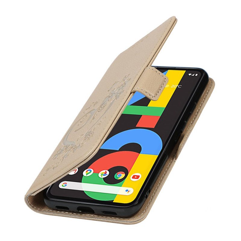 Flip Case Für Google Pixel 4A Mit Kordel Riemchenherz