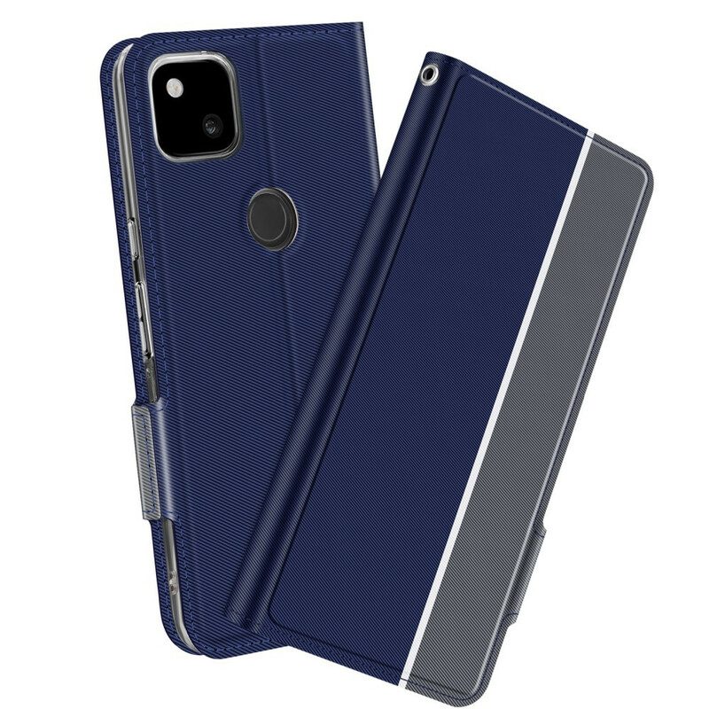 Flip Case Für Google Pixel 4A Zweifarbige Baiyu-serie