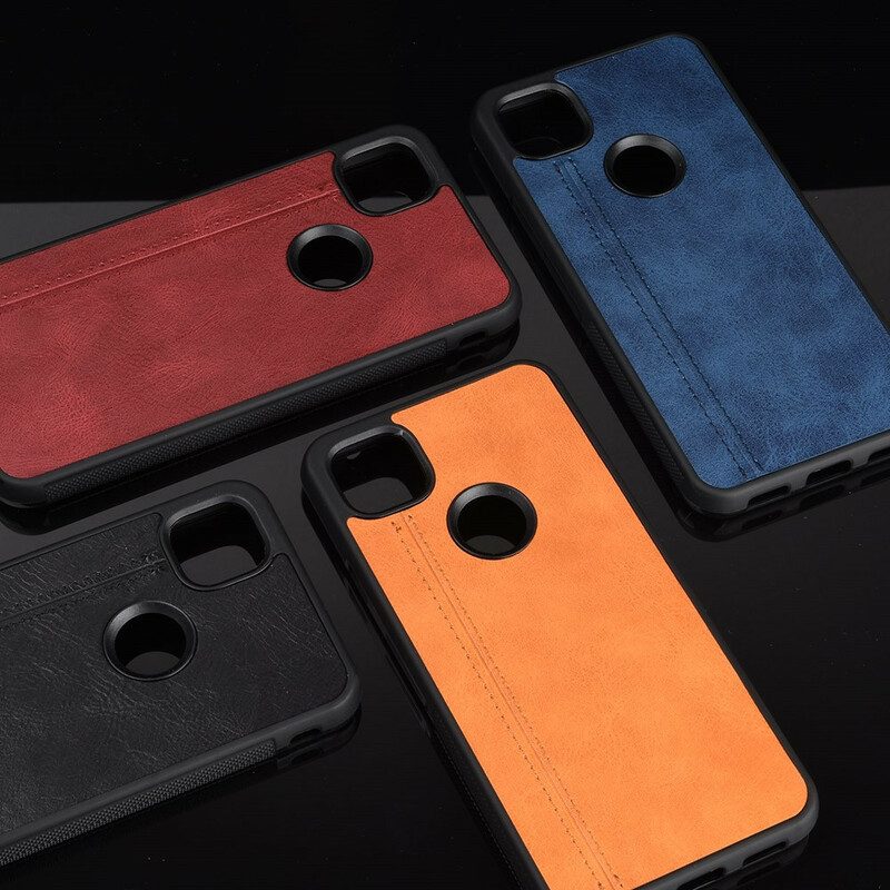 Hülle Für Google Pixel 4A Couture-ledereffekt