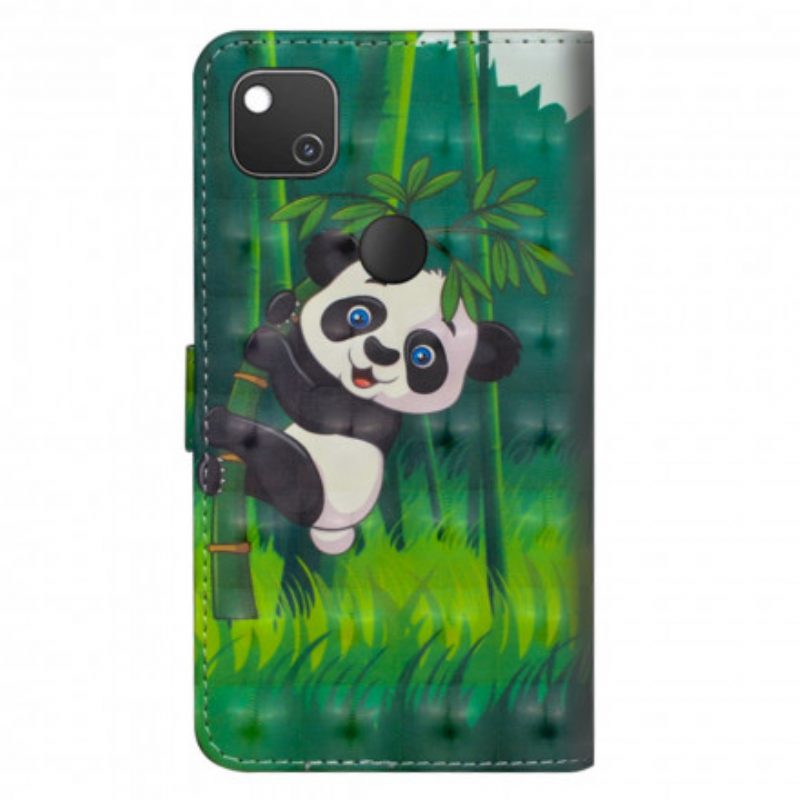 Lederhüllen Für Google Pixel 4A Panda Und Bambus