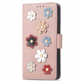 Flip Case Für Samsung Galaxy M13 3d-blumen