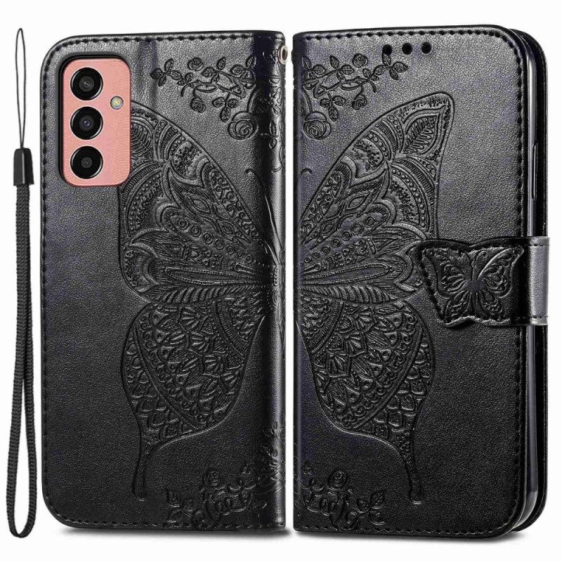 Flip Case Für Samsung Galaxy M13 Barocker Schmetterling