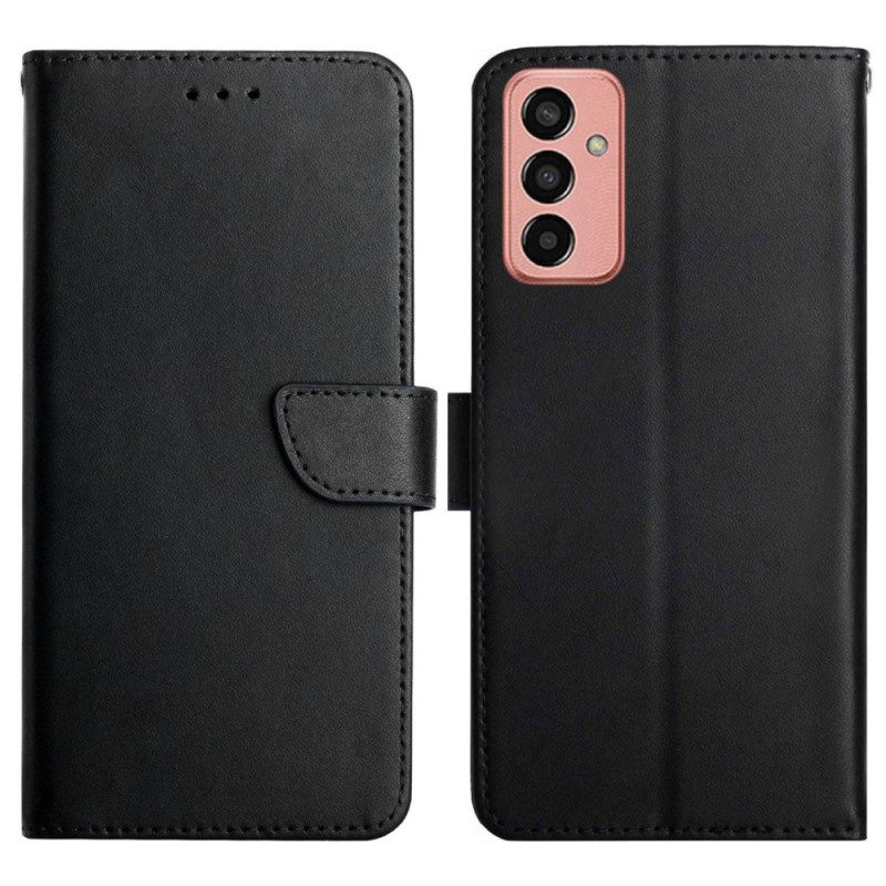 Flip Case Für Samsung Galaxy M13 Echtes Nappaleder