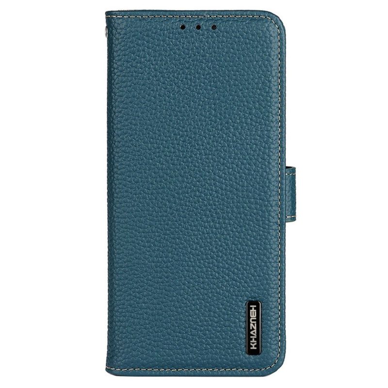 Flip Case Für Samsung Galaxy M13 Khazneh Litschi-leder