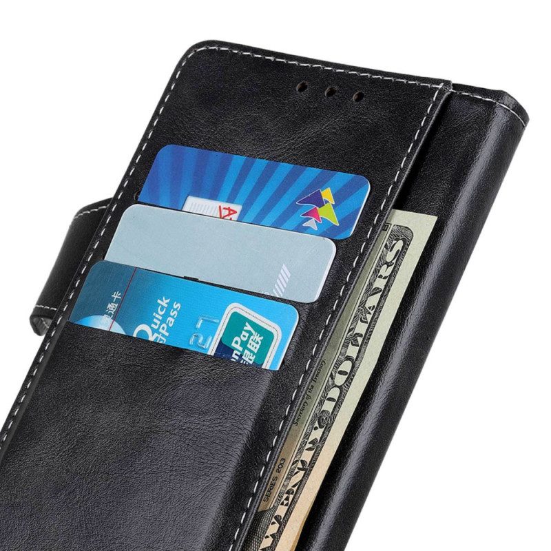 Flip Case Für Samsung Galaxy M13 Künstlerischer Knopf