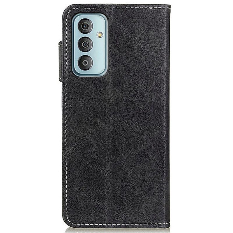 Flip Case Für Samsung Galaxy M13 Künstlerischer Knopf