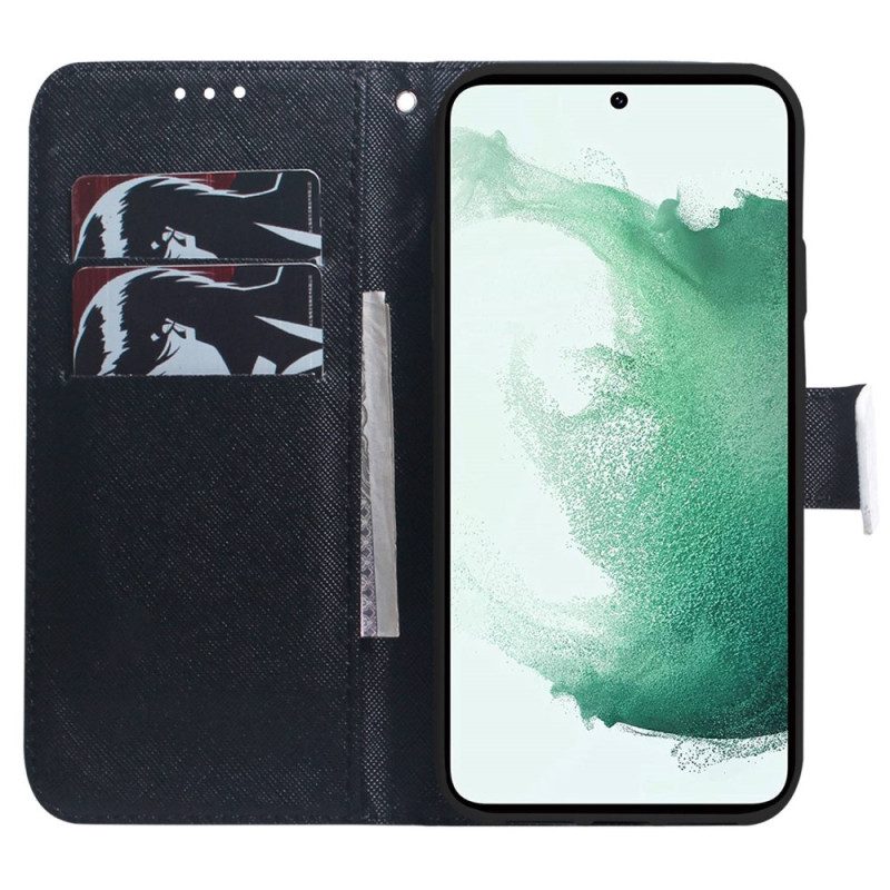 Flip Case Für Samsung Galaxy M13 Mit Kordel Riemchenpanda