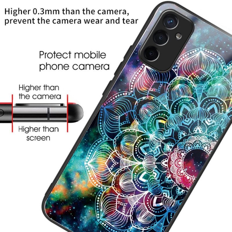 Handyhülle Für Samsung Galaxy M13 Mandala-gehärtetes Glas