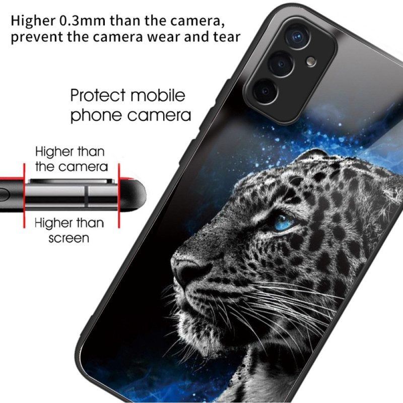 Handyhülle Für Samsung Galaxy M13 Tiger-gehärtetes Glas