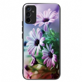 Hülle Für Samsung Galaxy M13 Blumen Aus Gehärtetem Glas