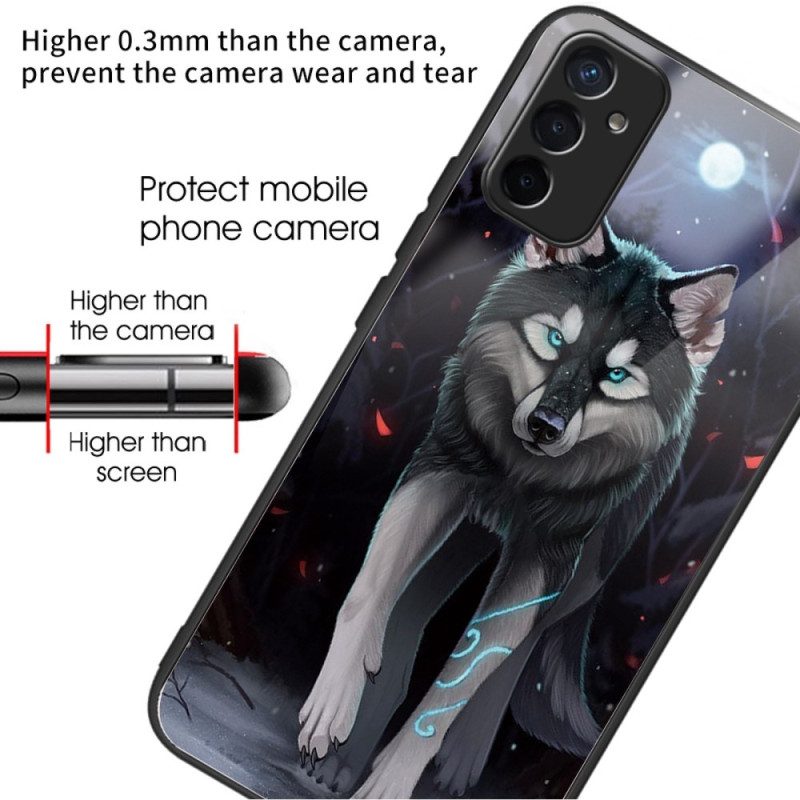 Hülle Für Samsung Galaxy M13 Wolf Aus Gehärtetem Glas