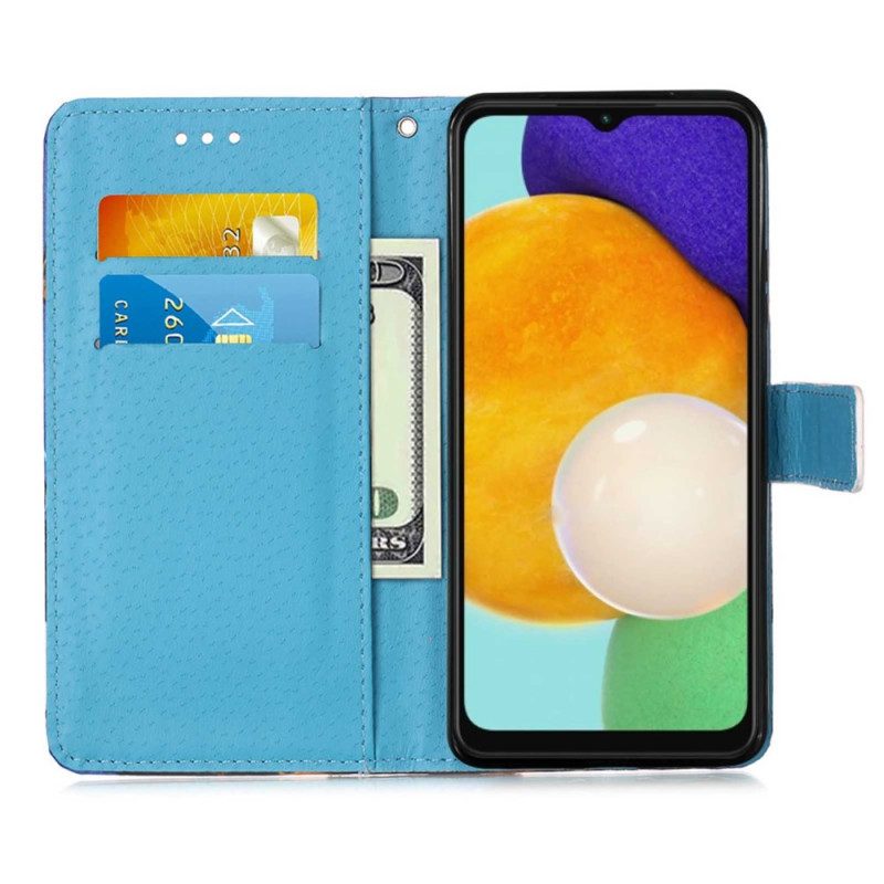 Flip Case Für Samsung Galaxy A54 5G Mit Kordel Ich Liebe Die Tangawelle