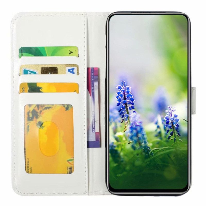 Flip Case Für Samsung Galaxy A54 5G Mit Kordel Katzen-riemenbrille