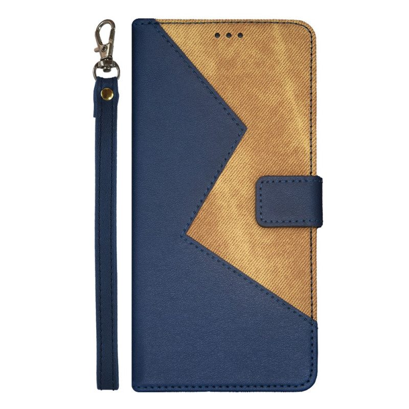 Flip Case Für Samsung Galaxy A54 5G Zweifarbiges Idewei