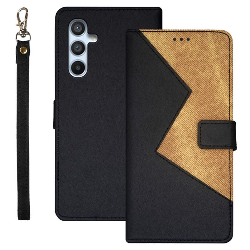 Flip Case Für Samsung Galaxy A54 5G Zweifarbiges Idewei