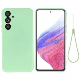 Handyhülle Für Samsung Galaxy A54 5G Flüssigsilikon Mit Lanyard