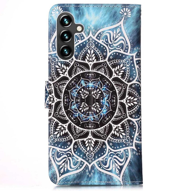 Lederhüllen Für Samsung Galaxy A54 5G Mit Kordel Riemchen-mandala