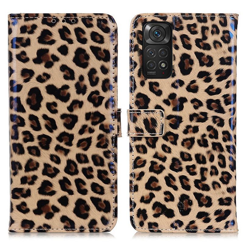 Flip Case Für Xiaomi Redmi Note 11 / 11S Einfacher Leopard