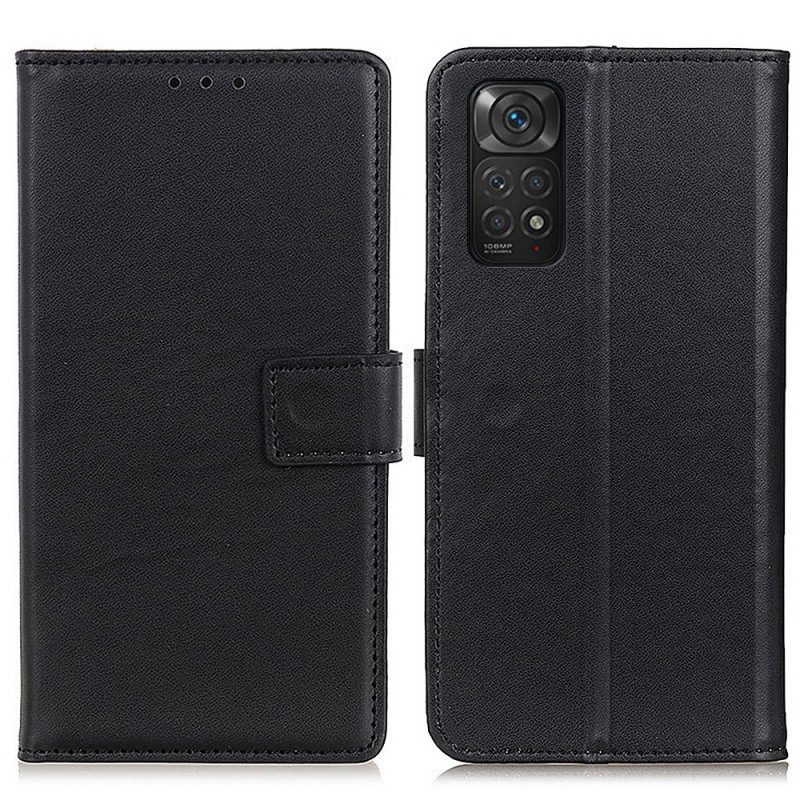 Flip Case Für Xiaomi Redmi Note 11 / 11S Schlichtes Kunstleder