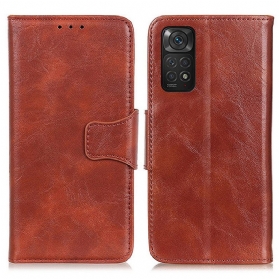 Flip Case Für Xiaomi Redmi Note 11 / 11S Flip Case Texturierte Magnetische Klappe