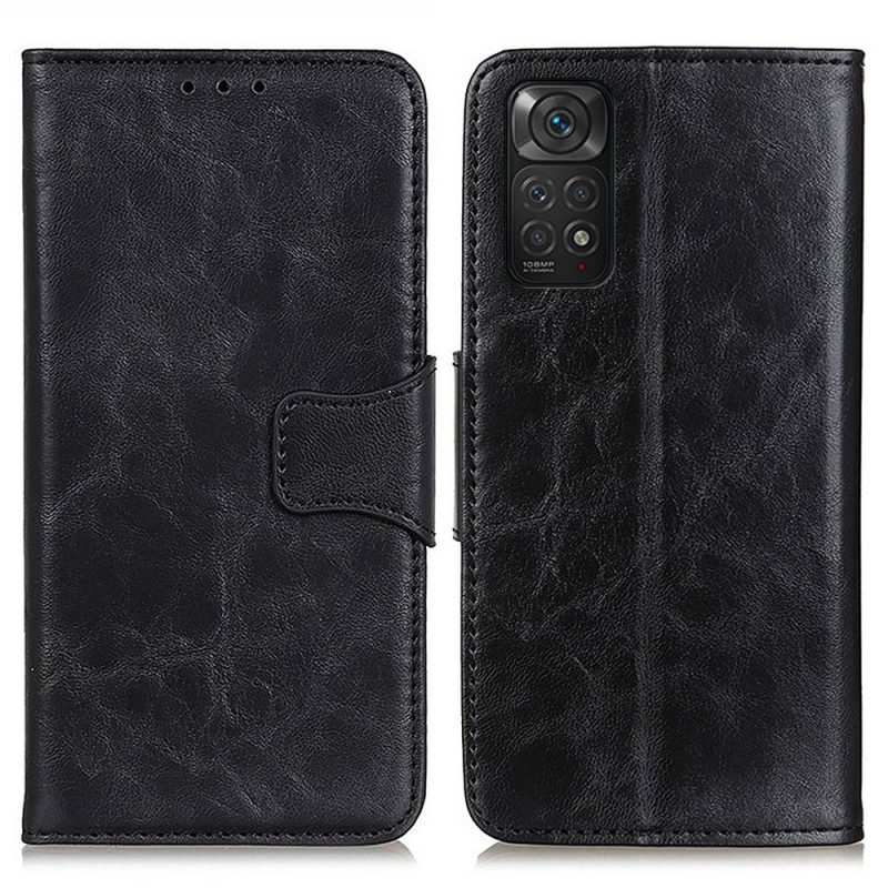 Flip Case Für Xiaomi Redmi Note 11 / 11S Flip Case Texturierte Magnetische Klappe