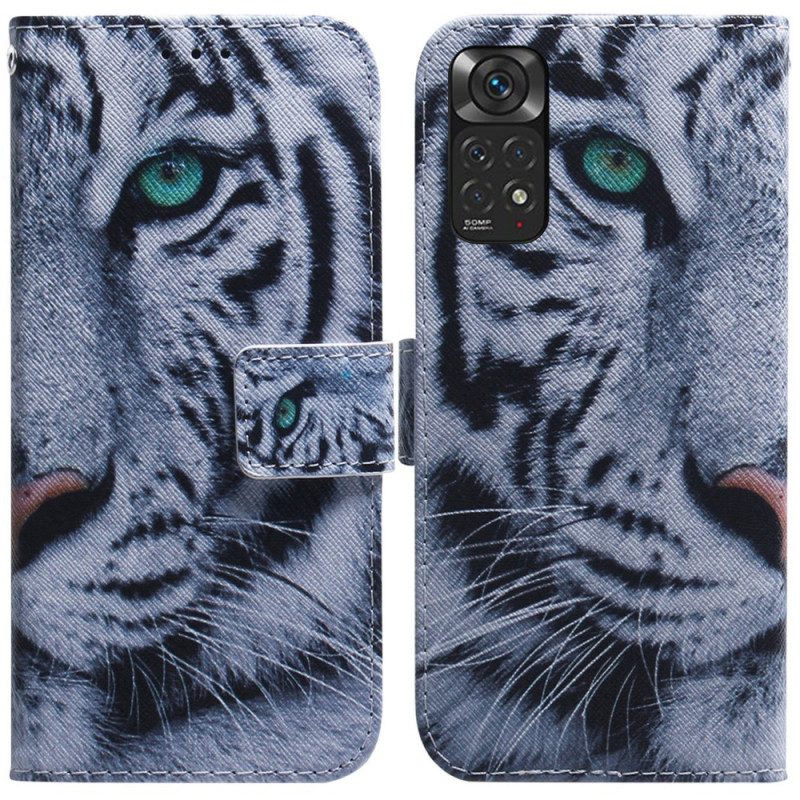 Flip Case Für Xiaomi Redmi Note 11 / 11S Tigergesicht