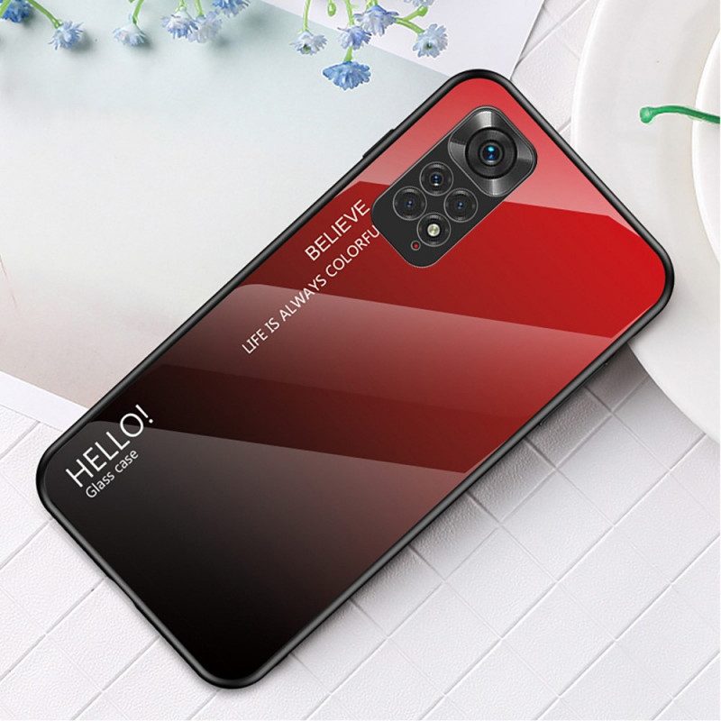 Hülle Für Xiaomi Redmi Note 11 / 11S Gehärtetes Glas Hallo