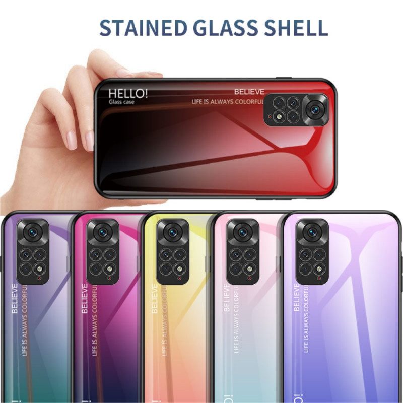 Hülle Für Xiaomi Redmi Note 11 / 11S Gehärtetes Glas Hallo