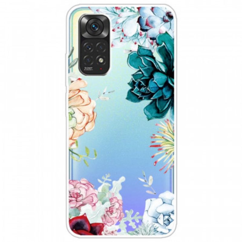 Hülle Für Xiaomi Redmi Note 11 / 11S Nahtlose Aquarellblumen