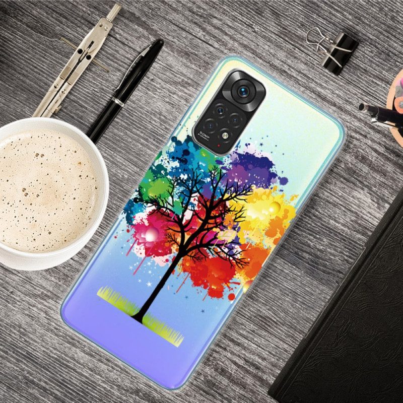 Hülle Für Xiaomi Redmi Note 11 / 11S Nahtloser Aquarellbaum