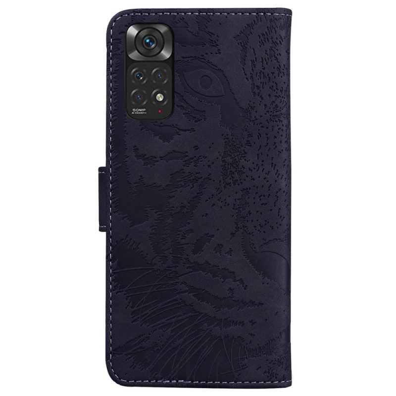 Lederhüllen Für Xiaomi Redmi Note 11 / 11S Tiger-gesichtsdruck