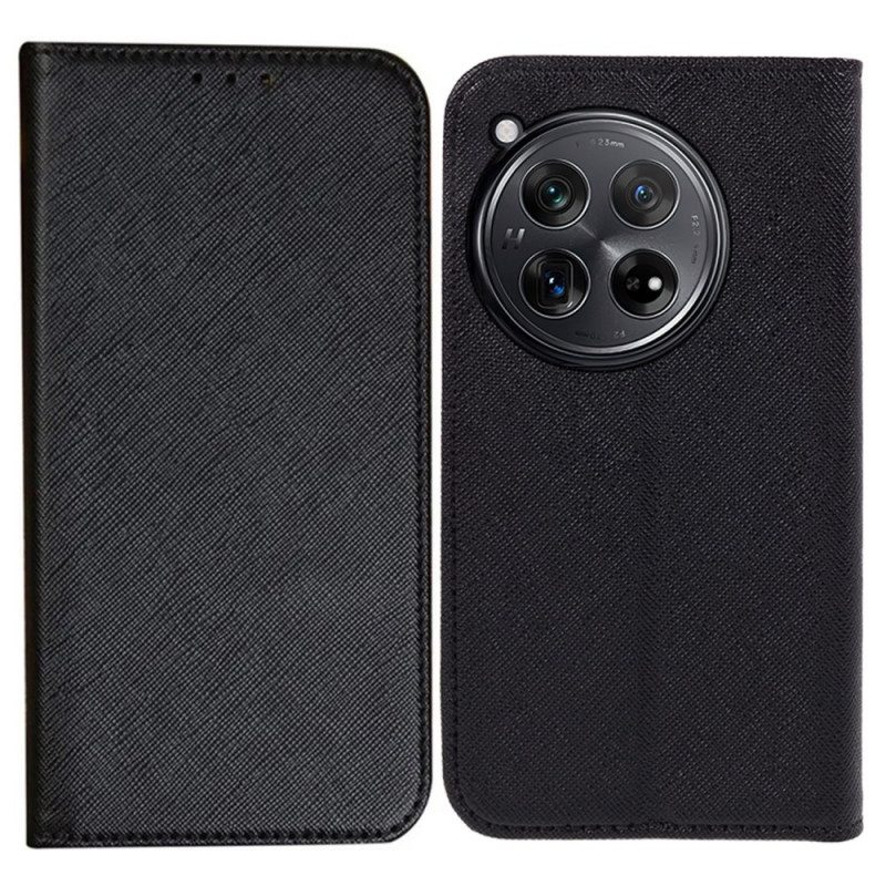 Flip Case Für Oneplus 12 5g Kreuztextur