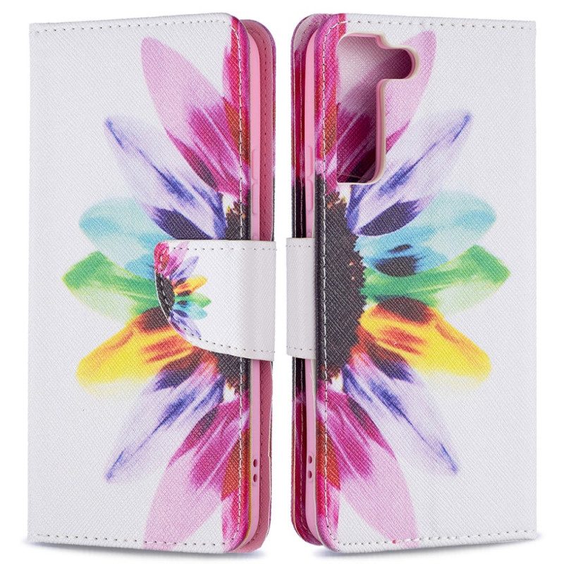 Flip Case Für Samsung Galaxy S22 Plus 5G Aquarellblume