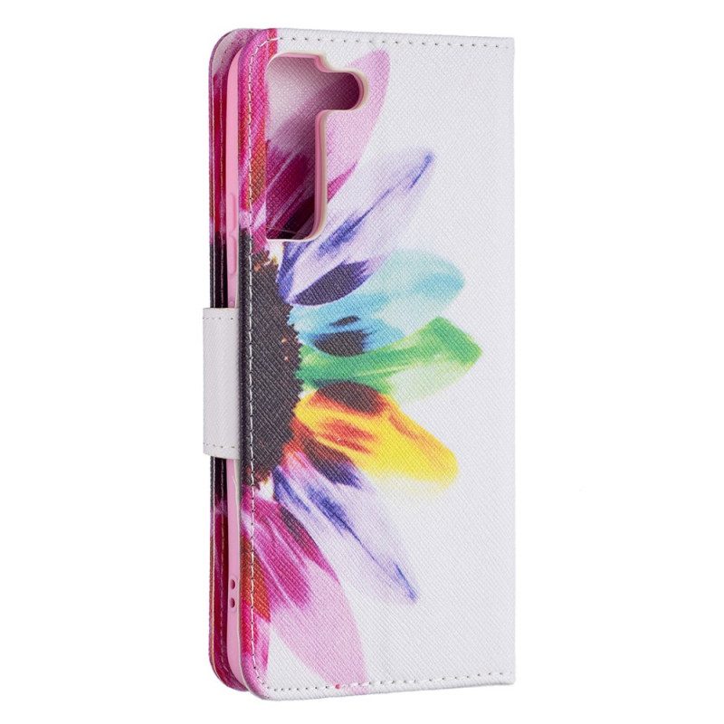 Flip Case Für Samsung Galaxy S22 Plus 5G Aquarellblume