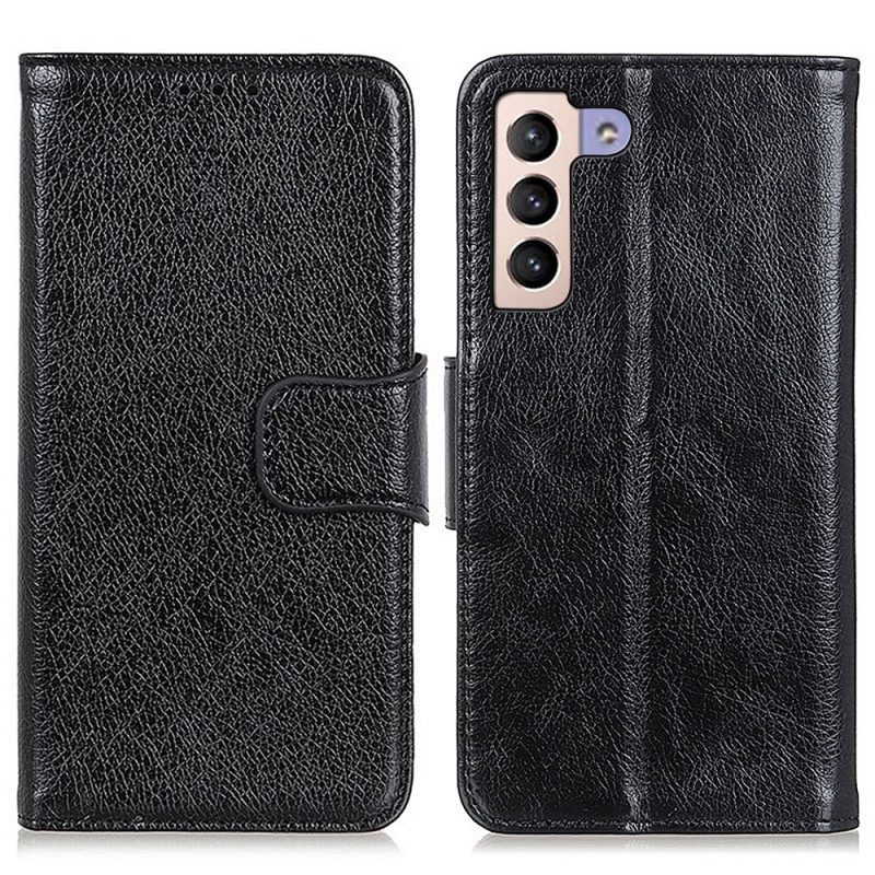 Flip Case Für Samsung Galaxy S22 Plus 5G Gespaltenes Nappaleder