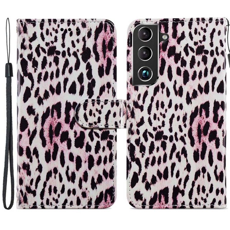 Flip Case Für Samsung Galaxy S22 Plus 5G Leopardenmuster