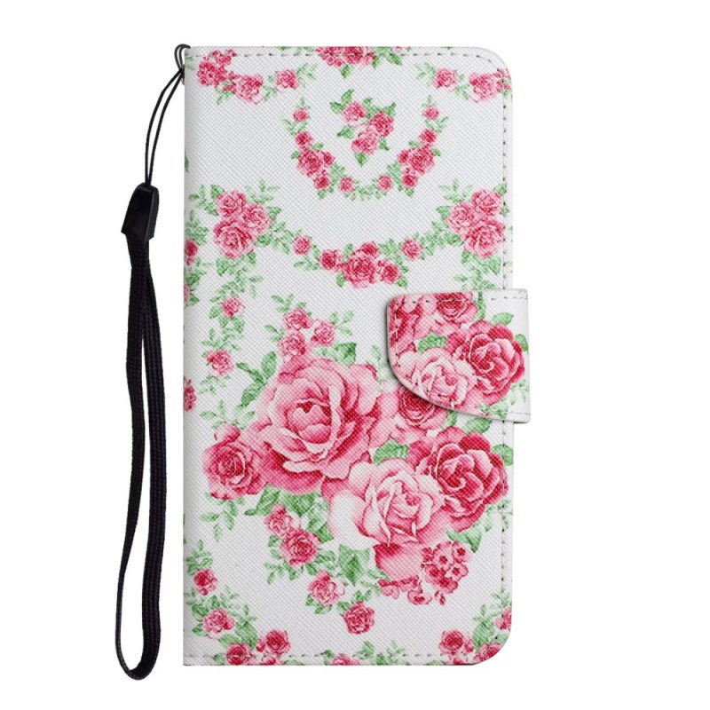 Flip Case Für Samsung Galaxy S22 Plus 5G Liberty Royal Blumen