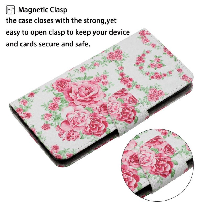 Flip Case Für Samsung Galaxy S22 Plus 5G Liberty Royal Blumen