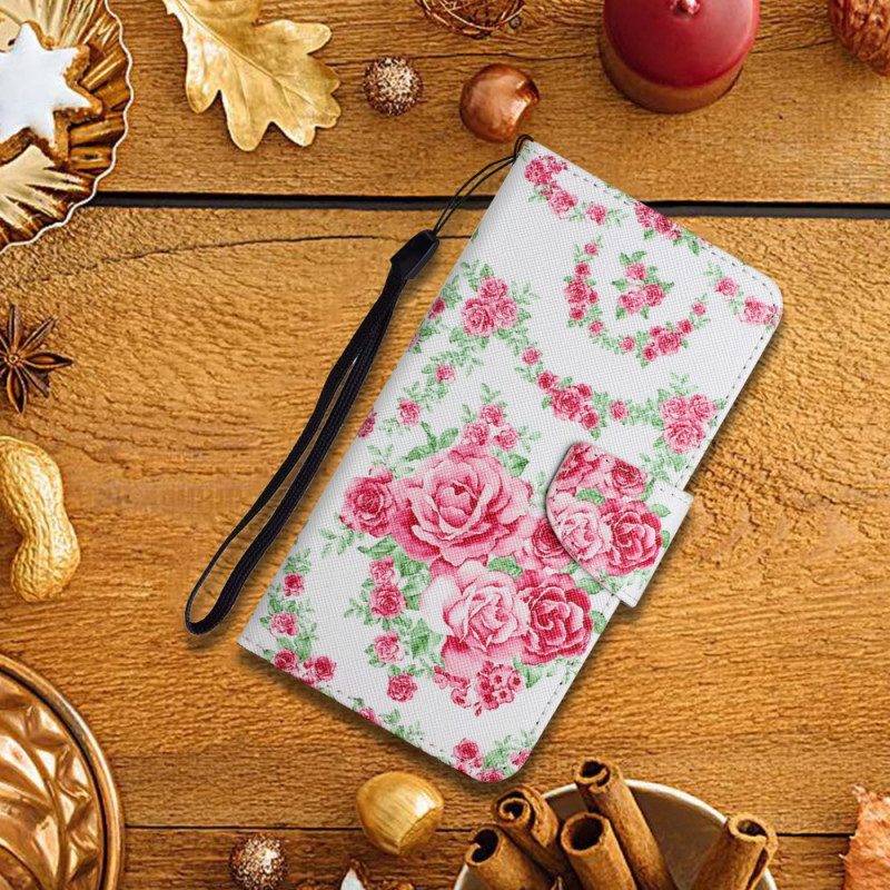 Flip Case Für Samsung Galaxy S22 Plus 5G Liberty Royal Blumen