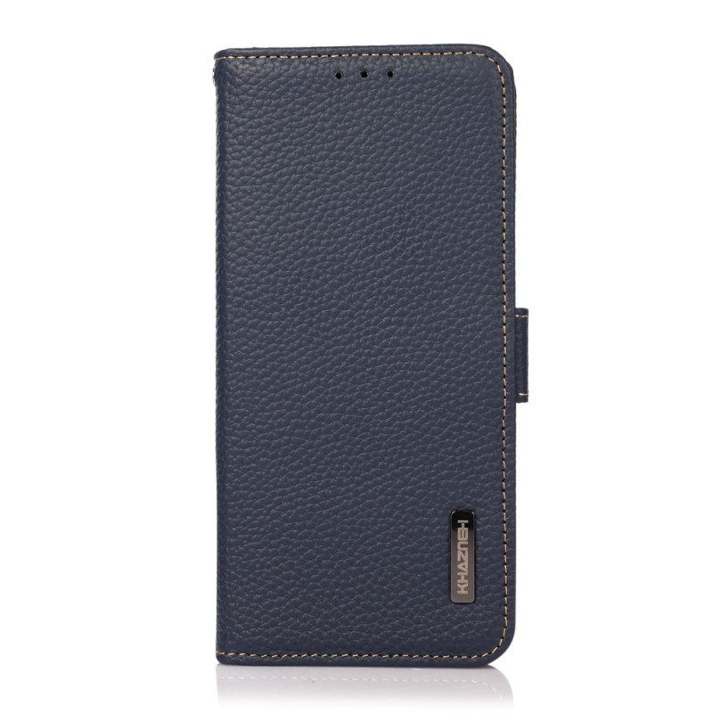 Flip Case Für Samsung Galaxy S22 Plus 5G Lychee-leder Khazneh Rfid