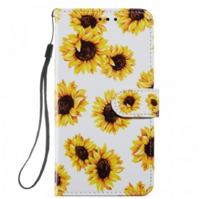 Flip Case Für Samsung Galaxy S22 Plus 5G Sonnenblumen